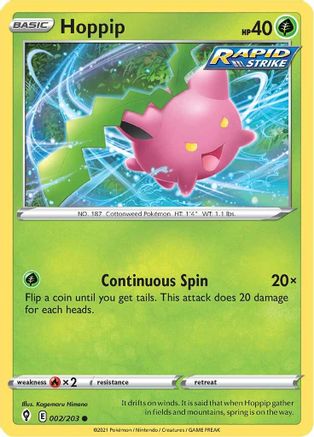 Hoppip (002/203) [SWSH07 Evolving Skies] Reverse Holofoil - Common