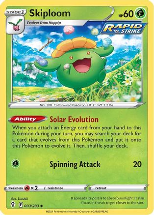 Skiploom (003/203) [SWSH07 Evolving Skies] Normal - Uncommon