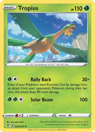 Tropius (006/203) [SWSH07 Evolving Skies] Normal - Rare
