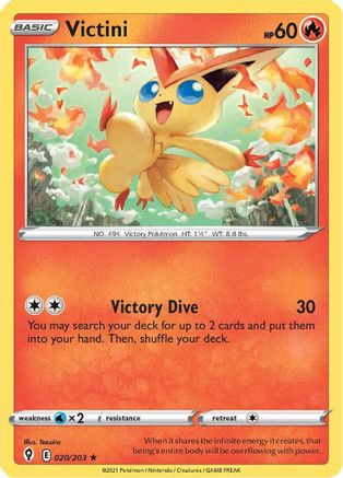 Victini (020/203) [SWSH07 Evolving Skies] Reverse Holofoil - Holo Rare