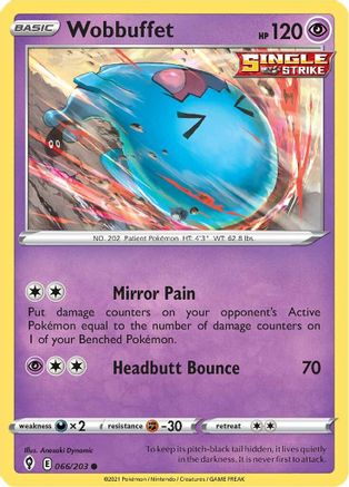 Wobbuffet (066/203) [SWSH07 Evolving Skies] Reverse Holofoil - Common