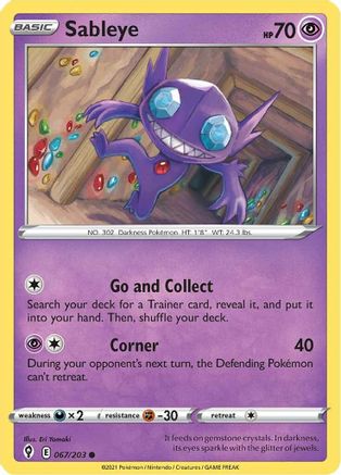 Sableye (067/203) [SWSH07 Evolving Skies] Normal - Common