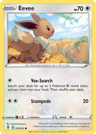 Eevee (125/203) [SWSH07 Evolving Skies] Reverse Holofoil - Common