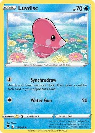 Luvdisc (039/203) [SWSH07 Evolving Skies] Reverse Holofoil - Common