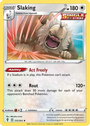Slaking (131/203) [SWSH07 Evolving Skies] Holofoil - Holo Rare