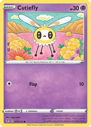 Cutiefly (078/203) [SWSH07 Evolving Skies] Normal - Common