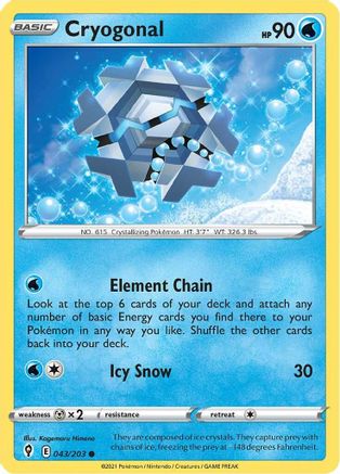 Cryogonal (043/203) [SWSH07 Evolving Skies] Normal - Common
