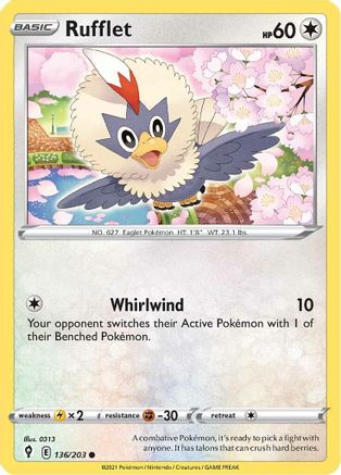Rufflet (136/203) [SWSH07 Evolving Skies] Normal - Common