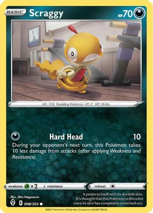Scraggy (098/203) [SWSH07 Evolving Skies] Reverse Holofoil - Common
