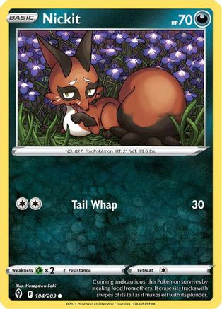 Nickit (104/203) [SWSH07 Evolving Skies] Normal - Common