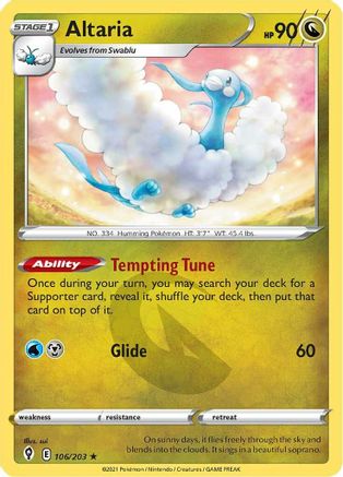 Altaria (106/203) [SWSH07 Evolving Skies] Normal - Rare