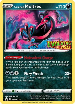 Galarian Moltres (Prerelease) (SWSH125/307) [SWSH Sword & Shield Promo Cards] Holofoil - Promo
