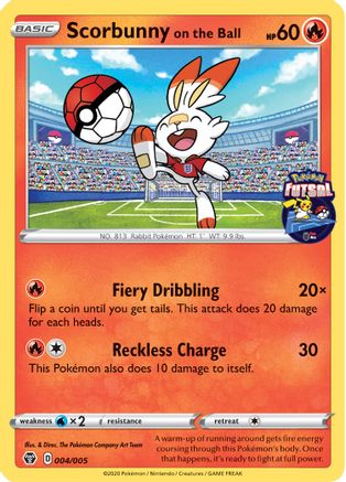 Scorbunny on the Ball (Pokemon Futsal) (004/005) [Miscellaneous Cards & Products] Normal - Promo