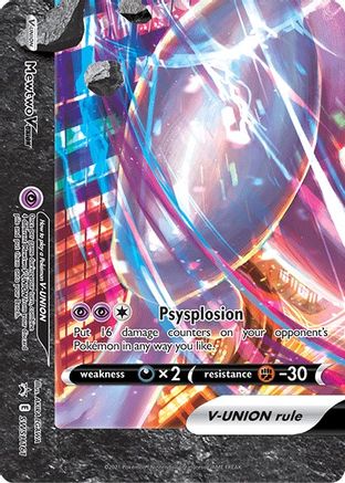 Mewtwo V-UNION - SWSH161 (SWSH161/307) [SWSH Sword & Shield Promo Cards] Holofoil - Promo