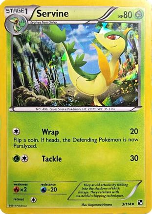 Servine (Cracked Ice Holo) (003/114) [Miscellaneous Cards & Products] Holofoil - Promo