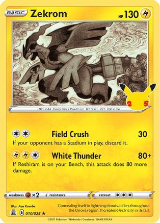 Zekrom 010/025  - Holofoil Celebrations - Holo Rare