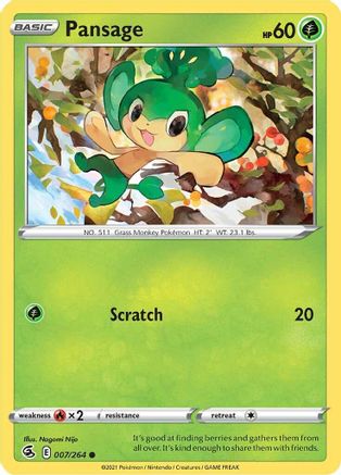 Pansage (007/264) [SWSH08 Fusion Strike] Normal - Common