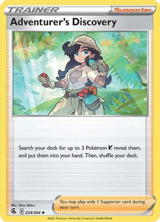 Adventurer's Discovery 224  SWSH08 Fusion Strike - Uncommon