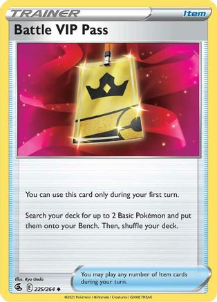 Battle VIP Pass (225/264) [SWSH08 Fusion Strike] Normal - Uncommon