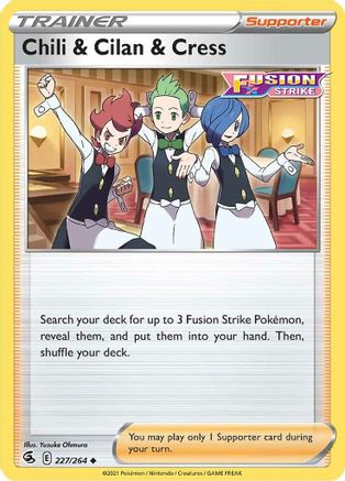 Chili & Cilan & Cress (227/264) [SWSH08 Fusion Strike] Normal - Uncommon