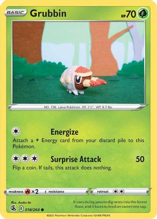 Grubbin (018/264) [SWSH08 Fusion Strike] Reverse Holofoil - Common