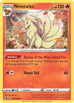 Ninetales (31) (31) 031  SWSH08 Fusion Strike - Uncommon