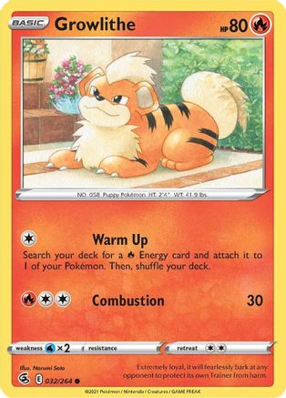 Growlithe (032/264) [SWSH08 Fusion Strike] Normal - Common
