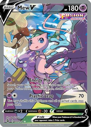 Mew V (Alternate Full Art) 251  - Holofoil SWSH08 Fusion Strike - Ultra Rare