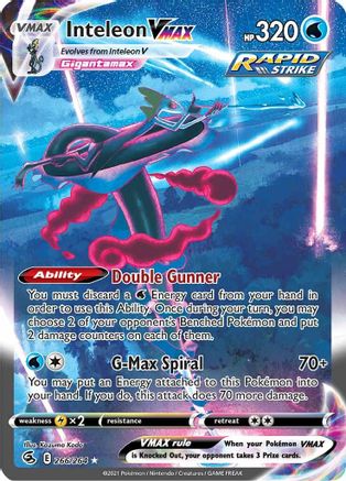 Inteleon VMAX (Alternate Art Secret) (266/264) [SWSH08 Fusion Strike] Holofoil - Secret Rare