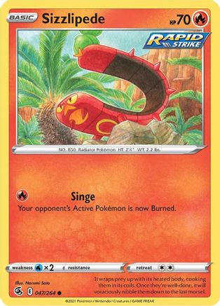 Sizzlipede (047/264) [SWSH08 Fusion Strike] Normal - Common