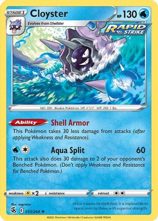 Cloyster (051/264) [SWSH08 Fusion Strike] Normal - Rare