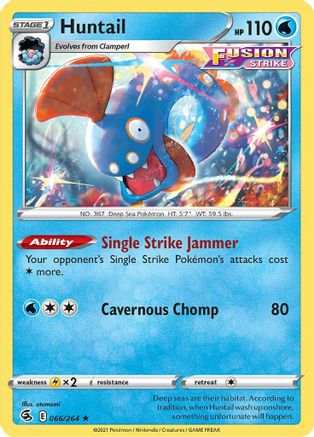 Huntail (066/264) [SWSH08 Fusion Strike] Reverse Holofoil - Rare