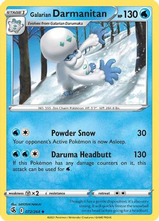 Galarian Darmanitan (072/264) [SWSH08 Fusion Strike] Normal - Uncommon