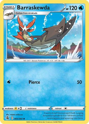 Barraskewda (083/264) [SWSH08 Fusion Strike] Reverse Holofoil - Uncommon
