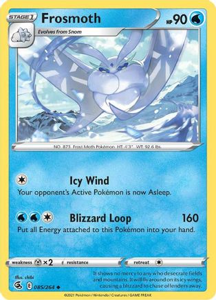 Frosmoth (085/264) [SWSH08 Fusion Strike] Reverse Holofoil - Uncommon
