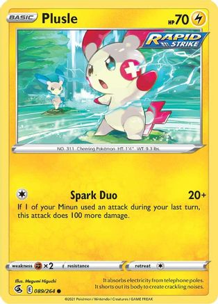 Plusle (089/264) [SWSH08 Fusion Strike] Normal - Common
