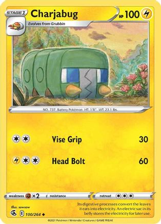 Charjabug (100/264) [SWSH08 Fusion Strike] Reverse Holofoil - Uncommon