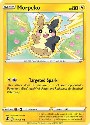 Morpeko (109) (109) 109  - Reverse Holofoil SWSH08 Fusion Strike - Common