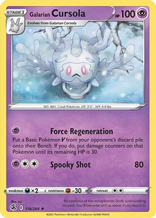 Galarian Cursola (118/264) [SWSH08 Fusion Strike] Normal - Rare