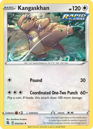 Kangaskhan (204/264) [SWSH08 Fusion Strike] Normal - Rare
