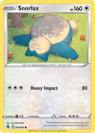 Snorlax (206/264) [SWSH08 Fusion Strike] Normal - Common