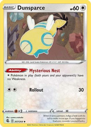 Dunsparce (207/264) [SWSH08 Fusion Strike] Normal - Uncommon
