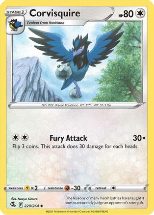 Corvisquire (220/264) [SWSH08 Fusion Strike] Normal - Uncommon