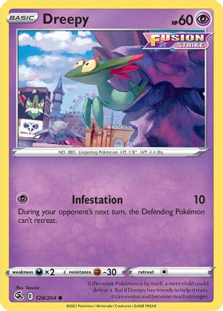 Dreepy (128/264) [SWSH08 Fusion Strike] Reverse Holofoil - Common