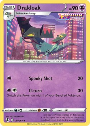 Drakloak (129/264) [SWSH08 Fusion Strike] Reverse Holofoil - Uncommon