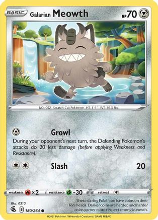 Galarian Meowth (180/264) [SWSH08 Fusion Strike] Normal - Common