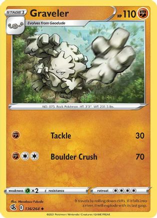 Graveler (136/264) [SWSH08 Fusion Strike] Normal - Uncommon