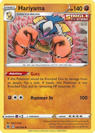 Hariyama (143/264) [SWSH08 Fusion Strike] Normal - Uncommon