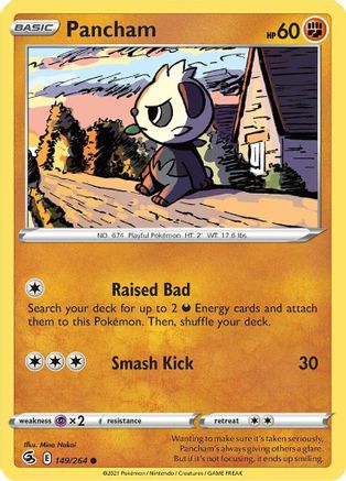 Pancham 149  SWSH08 Fusion Strike - Common