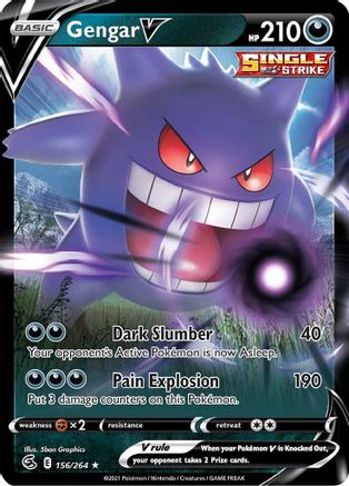 Gengar V (156/264) [SWSH08 Fusion Strike] Holofoil - Ultra Rare